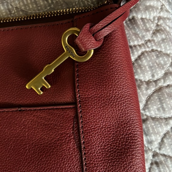 Dark red real fossil purse - Picture 5 of 5